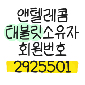 앤텔레콤 태블릿소유자 회원번호 2925501 대표이미지